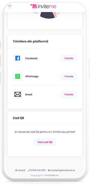 InviteMe.pt - Envio de convite