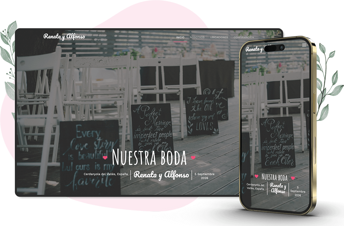 Modelo de convite online de Casamento: Innocent