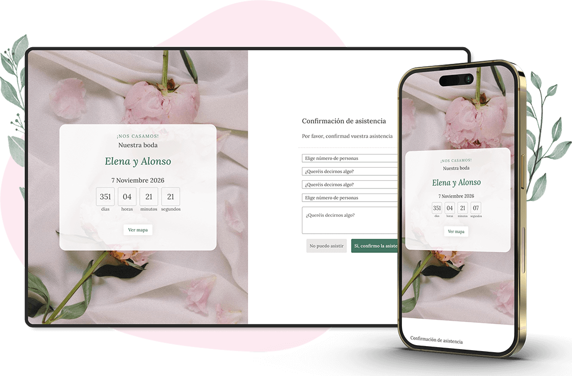 Modelo de convite online de Casamento: Minimal