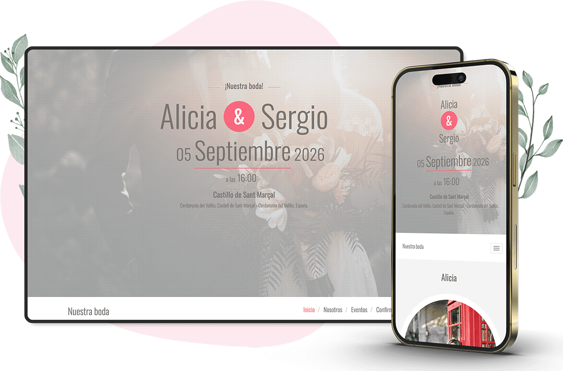 Modelo de convite online de Casamento: Sublime